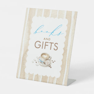 Books and Gifts Coffee Boy Baby Shower Table Sign