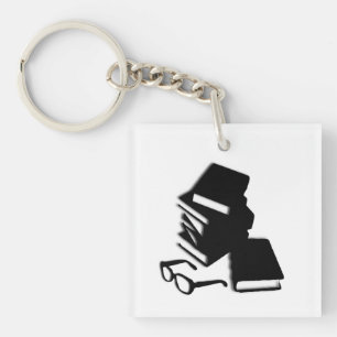Books and Glasses Keychain