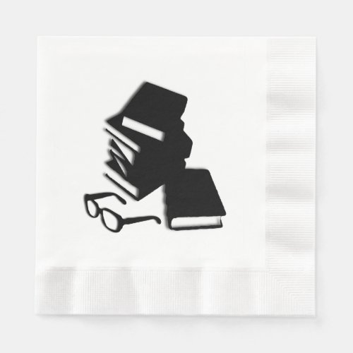 Books and Glasses Napkins