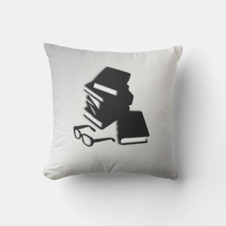Books and Glasses Outdoor Pillow
