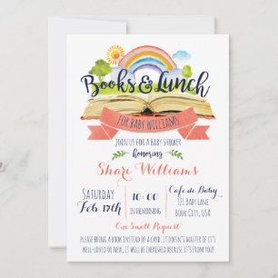 Books and Lunch Baby Shower Invitation