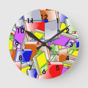 Books and More Books Round Clock