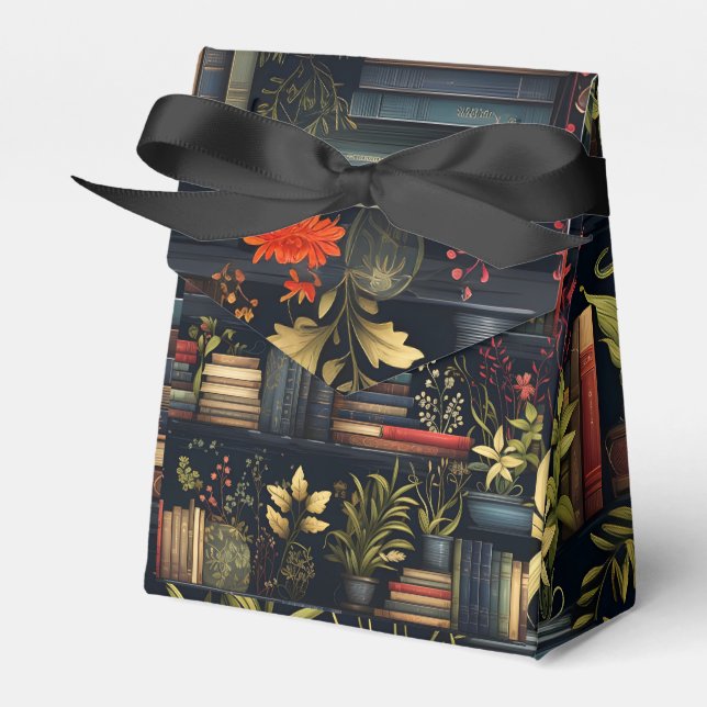 Books And Plants Favor Boxes (Front Side)
