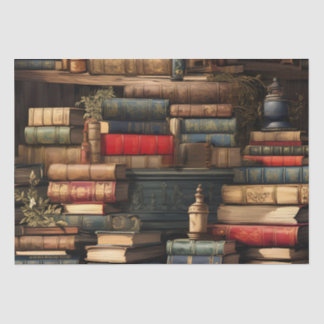 Books And Plants Tissue Paper