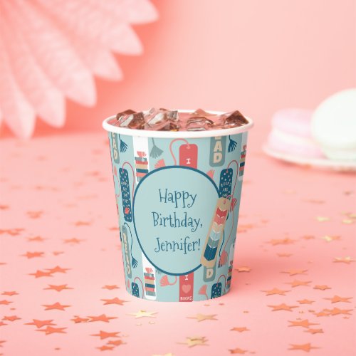 Books and Reading Bookmarks Illustrated Birthday Paper Cups