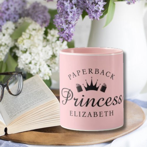 Books and Reading Paperback Princess Book Lovers  Mug