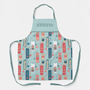 Books and Reading Themed Bookmarks Patterned Apron