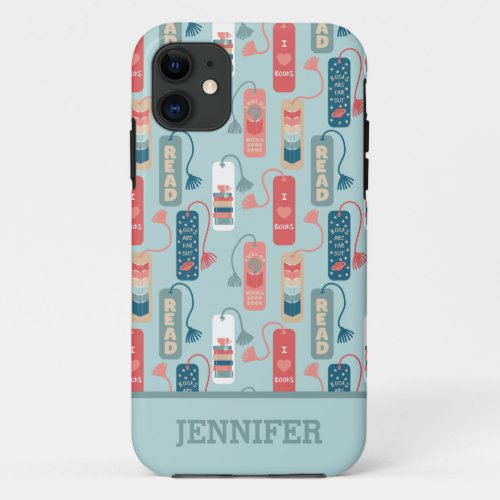Books and Reading Themed Bookmarks Patterned iPhone 11 Case