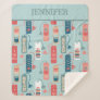 Books and Reading Themed Bookmarks Patterned Sherpa Blanket