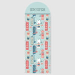 Books and Reading Themed Personalized Bookmarks<br><div class="desc">It's a bookmark covered with illustrations of bookmarks! This bookmark features a fun pattern of bookmarks in shades of coral, teal blue, tan and sage green against a light mint green background. It's ready to be personalized with a name, initials or other text. It makes a great gift for librarians,...</div>