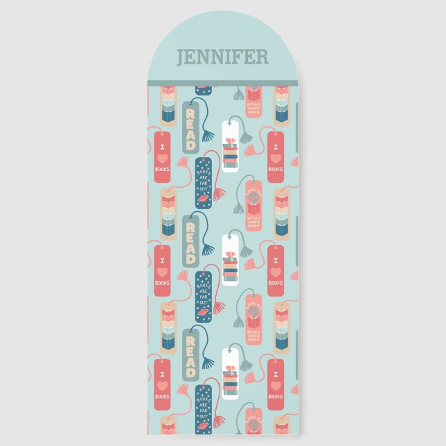 Books and Reading Themed Personalized Bookmarks (Front)