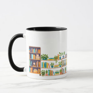 Books and Shelves - for a Principal Mug