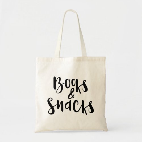Books and Snacks Tote Bag
