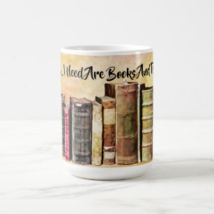 Books and Tea Mug Cup