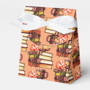 Books And Tea Peach Favor Boxes