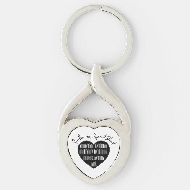 "Books Are Beautiful" Keychain (Front)