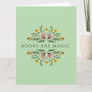 Books are Magic Green Bookish Thank You Card