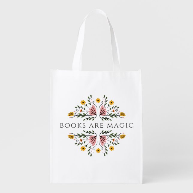 Books Are Magic Grocery Bag (Front)
