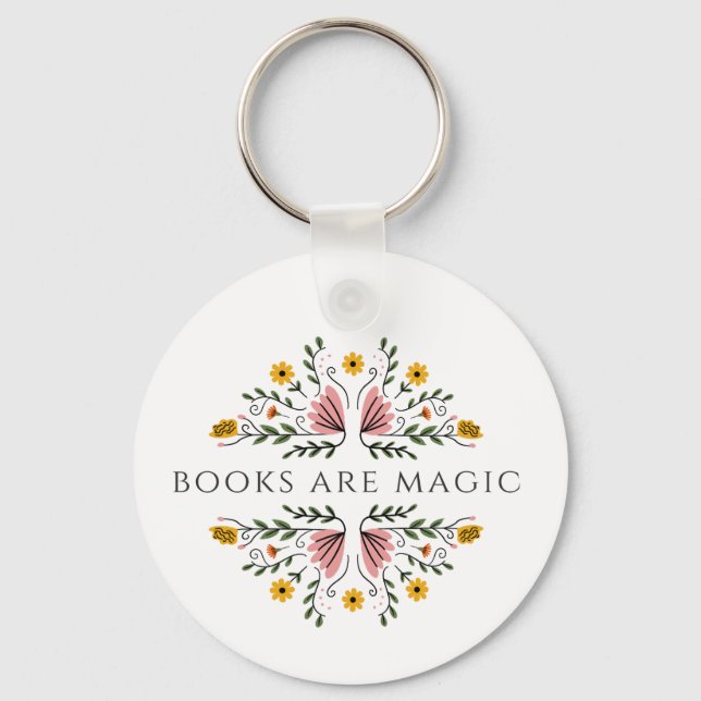 Books Are Magic Keychain (Front)