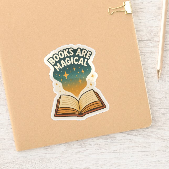 Books Are Magical,Open Book  Sticker (Notebook)