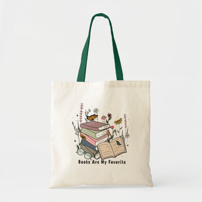 Books are my favorite design tote bag (Front)