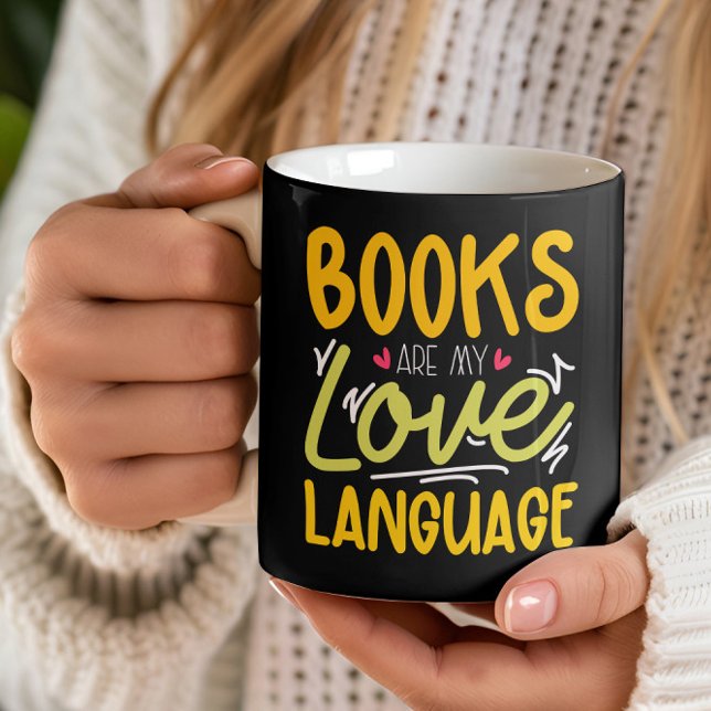 Books Are My Love Language Reading Cool Book Lover Coffee Mug (Creator Uploaded)