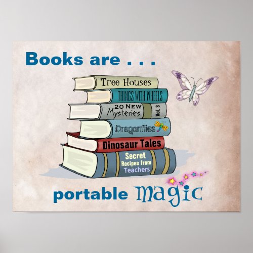 Books are Portable Magic Poster