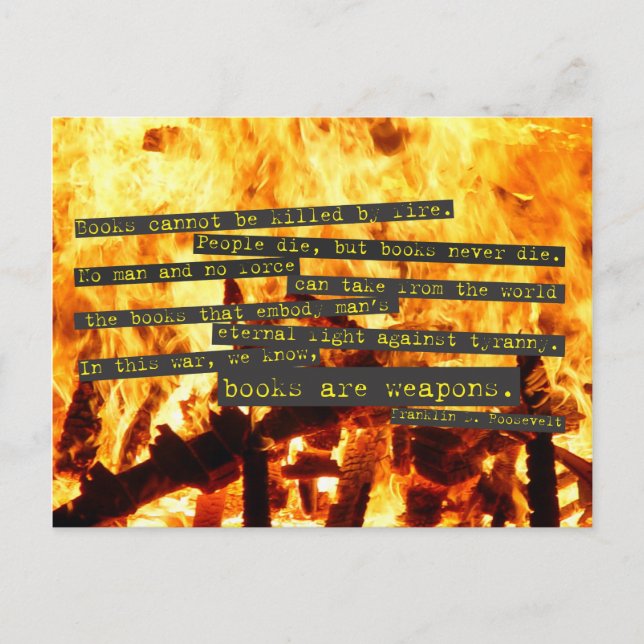 Books are Weapons Postcard (Front)