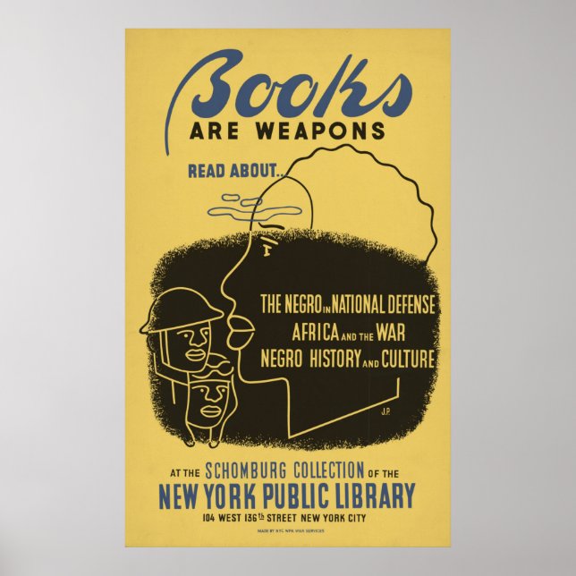 Books Are Weapons Vintage WPA Poster (Front)