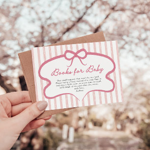 Books Baby Blush Pink Locally Grown Baby Shower Enclosure Card