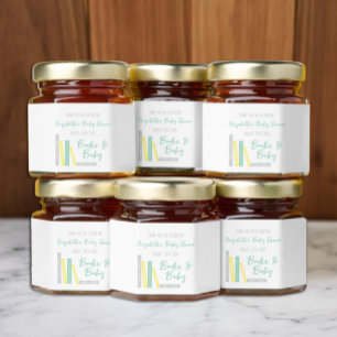 Books Baby Shower Honey Jar Favors