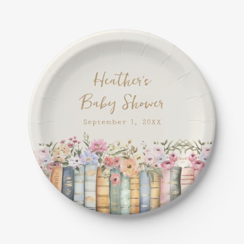 Books Baby Shower Paper Plates