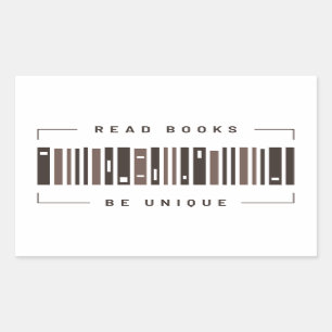 Books Barcode Rectangular Sticker