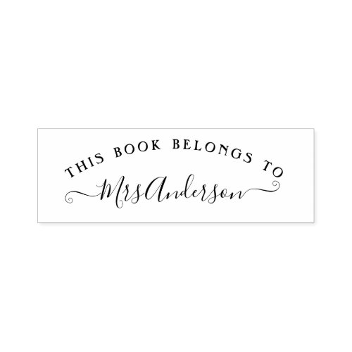 books belongs to teacher library monogram stamp