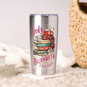 Books Blankets and Hot Cocoa  Insulated Tumbler