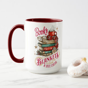 Books Blankets and Hot Cocoa  Mug
