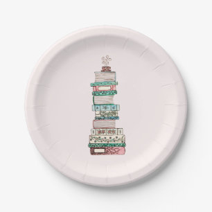 Books & Blossoms Paper Plates