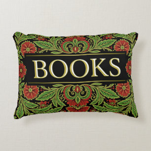 Books Book Lovers Writers Readers Bibliophiles Accent Pillow