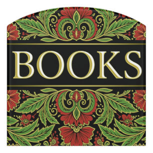 Books Book Lovers Writers Readers Bibliophiles Door Sign