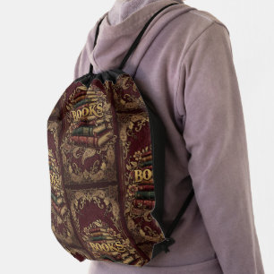 Books Book Lovers Writers Readers Bibliophiles Drawstring Bag