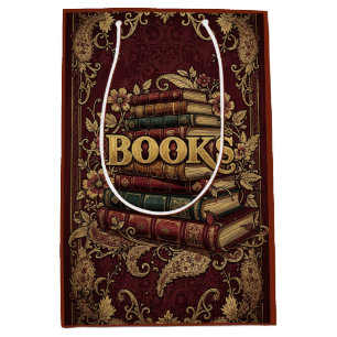 Books Book Lovers Writers Readers Bibliophiles Medium Gift Bag