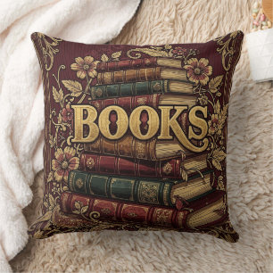 Books Book Lovers Writers Readers Bibliophiles Throw Pillow
