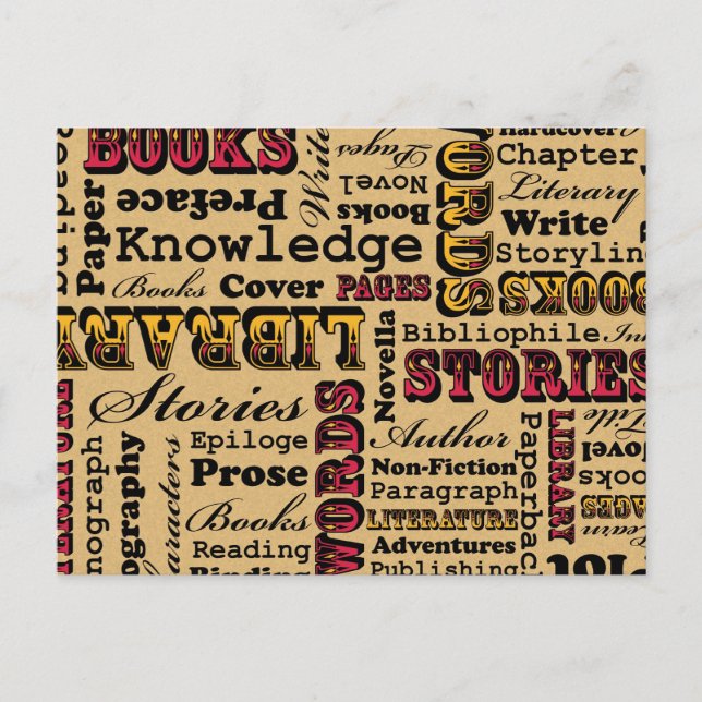 Books Books Books! Postcard (Front)