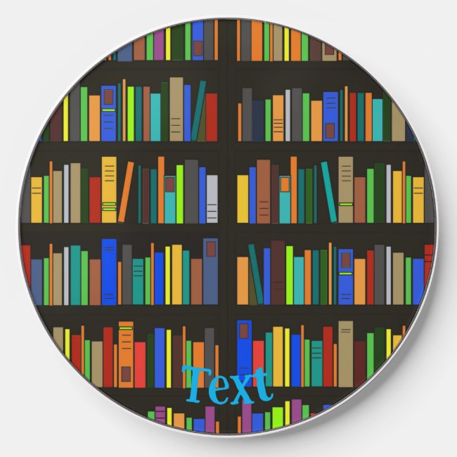 Books Bookshelf Library Design Wireless Charger