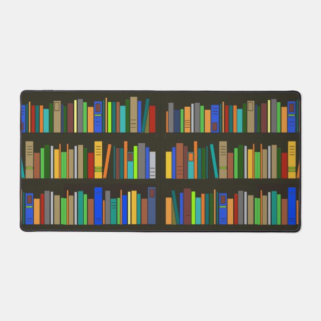 Books Bookshelves Design Desk Mat (Front)