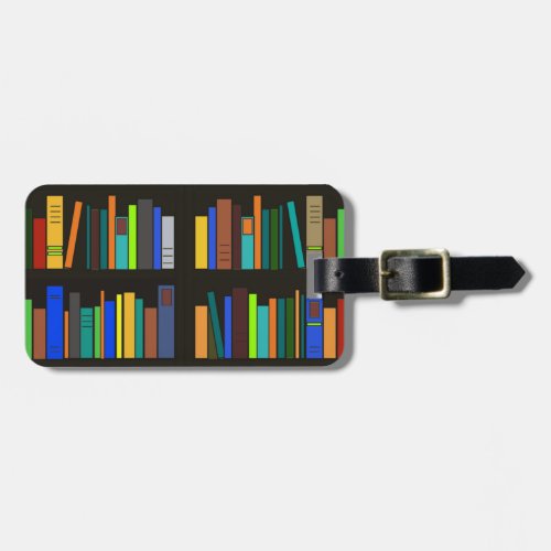 Books Bookshelves Design  Luggage Tag