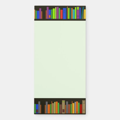 Books Bookshelves Design Magnetic Notepad