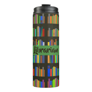 Books Bookshelves Design Thermal Tumbler