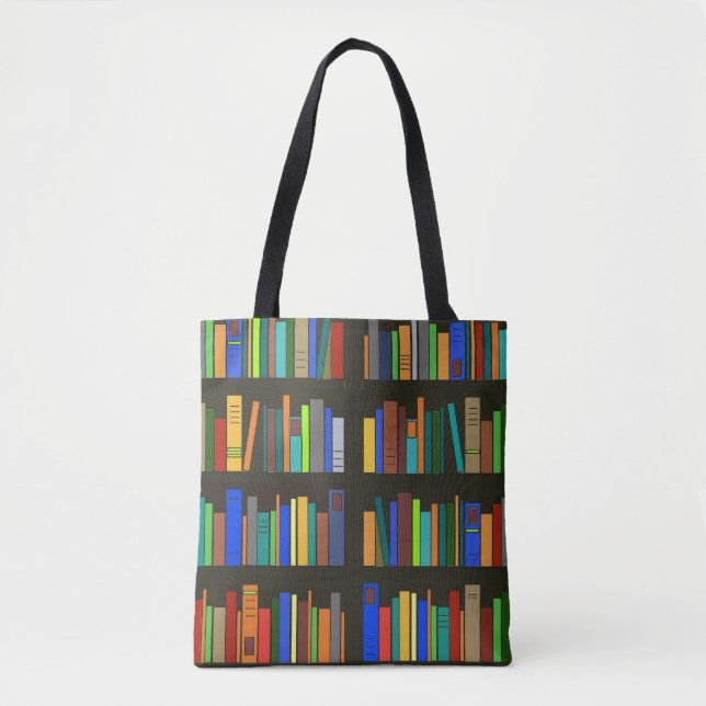 Books Bookshelves Tote Bag (Front)