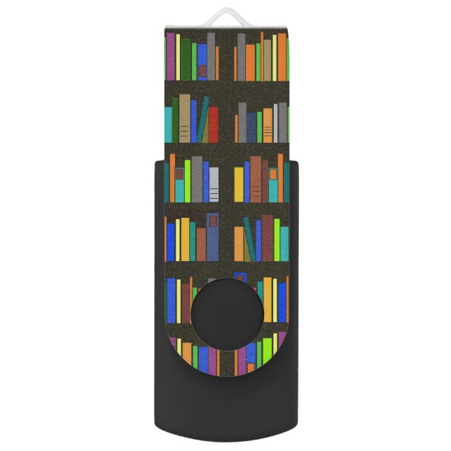 Books Bookshelves USB Flash Drive (Back (Vertical))
